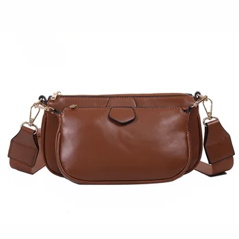 

Female 3 Pieces Wear-resistant HandBags Casual Style Solid Color Multipurpose Crossbody Bag Ladies Large Capacity Shoulder Bag