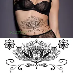 Водостойкая временная татуировка наклейка Сексуальная поддельная Татуировка кристалл алмаза флеш-тату на груди сундук обратно для женщин