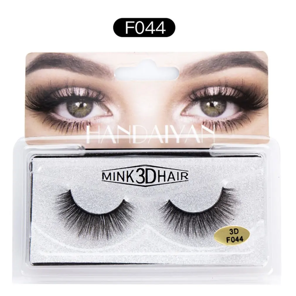 

3D Mink False Eyelashes Fake Eye Lashes Handmade Strip Lashes Eyelash Natural Bending Makeup Cosmetics Tool Box dropship