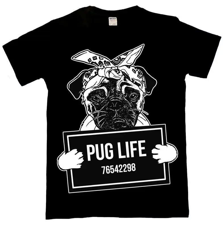 Чехол pug Life футболка для мужчин и женщин Собака Щенок любовь забавная белая