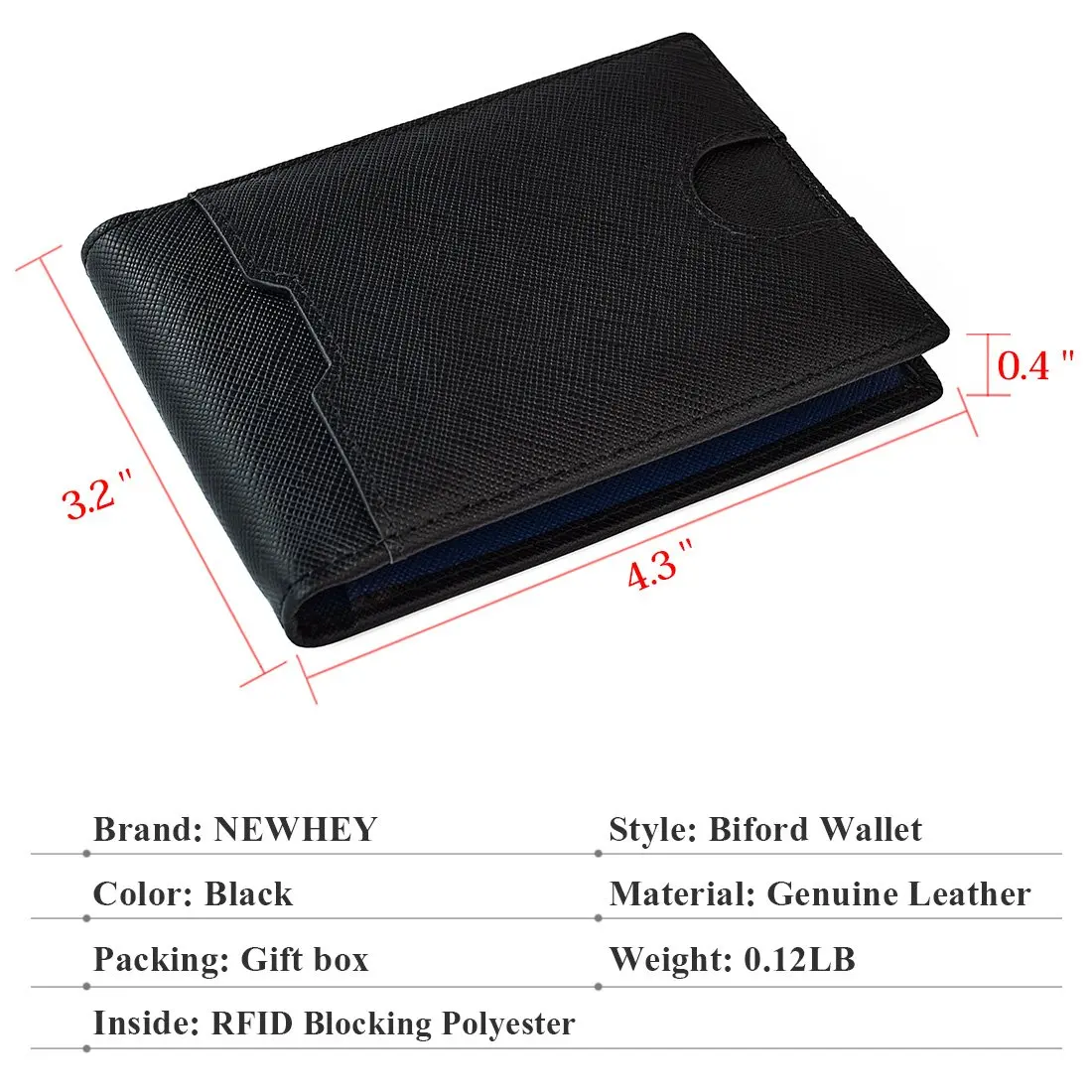Мужской кошелек с зажимом для денег, RFID Блокировка, тонкие кошельки, кожаный бумажник с передним карманом