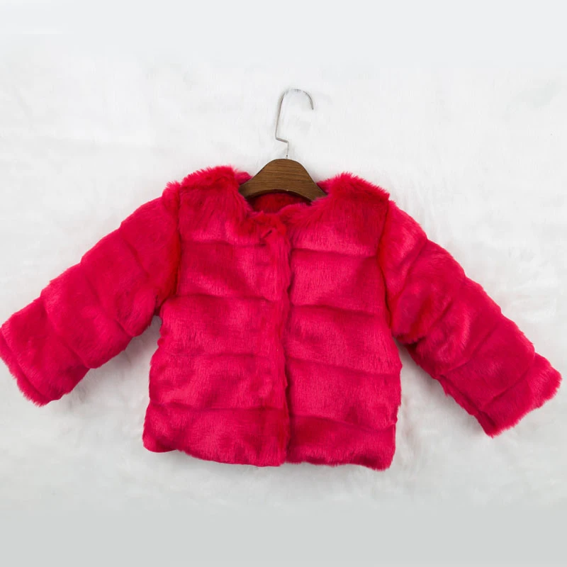 Детское пальто с искусственным мехом детские топы, осенне-зимняя одежда новое плотное теплое хлопковое Пальто детское пальто с мехом Меховая куртка для девочек - Цвет: 1