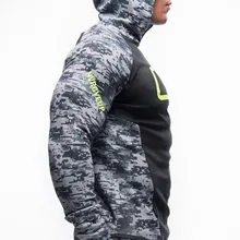 Осенняя и зимняя новая стильная мужская Спортивная Повседневная рубашка с длинным рукавом для бега из чистого хлопка, Приталенная толстовка с капюшоном