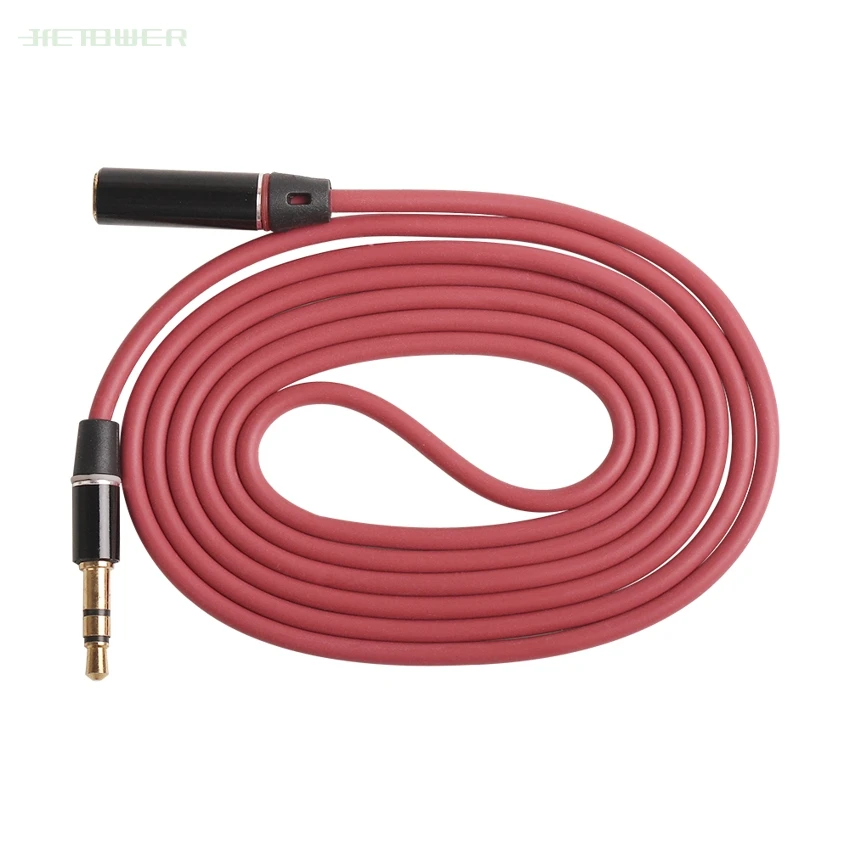 100pcs 3 5mm Male to Female M F Stereo 1 2M Headphone Extension Cable Aux Cord 4 Pole Fashion Cable Audio Jack 3 5 Computers MP3
