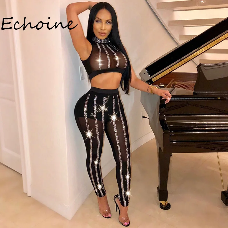 Комплект из двух предметов для женщин пикантный прозрачный сетчатый короткий