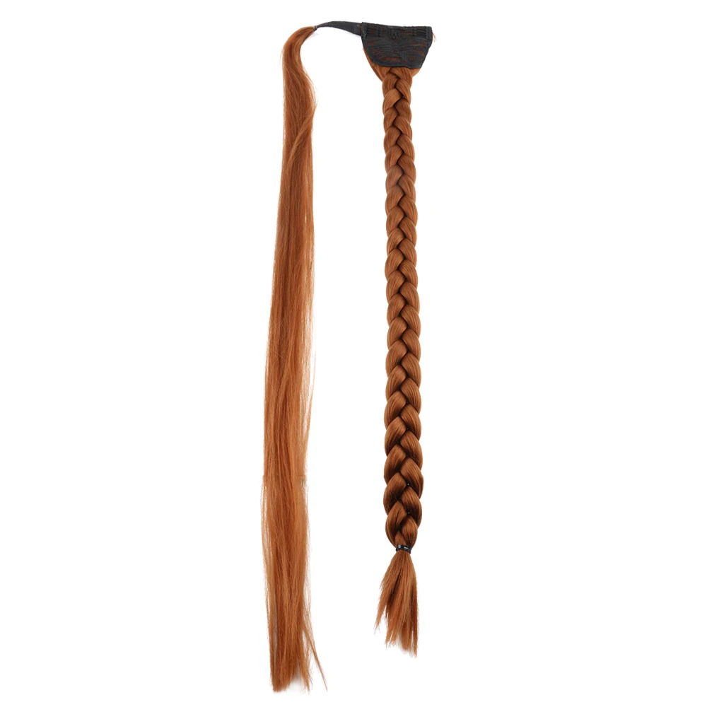 Jumbo Pre Braided Ponytail 90cm 36inch Long Black Brown Burgundy Blonde Ombre Color Wrap Around Box Braids