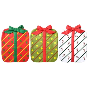 

3 Pcs Christmas Bow-Knot Chair Covers Decor Christmas Xmas Dining Chair Slipcovers