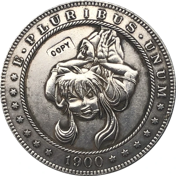 Копия монеты доллара США 1900-CC Хобо никель  Дом и
