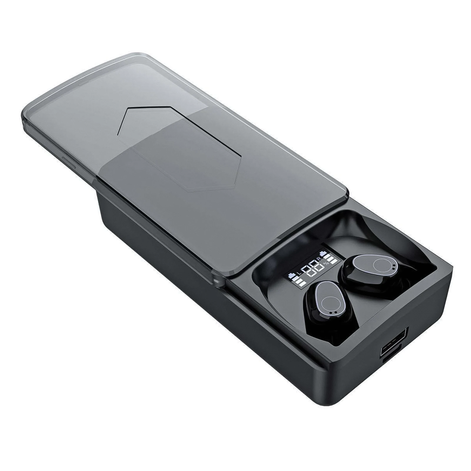 Fones de Ouvido Carregamento sem Fio Estéreo à Prova Fones com Microfone Bluetooth Caixa Fones 9d Esportes Dwaterproof Água Duplo Tws 5.1 10000mah 15 ouvido 10000mah caixa carregamento 9d estéreo esportes