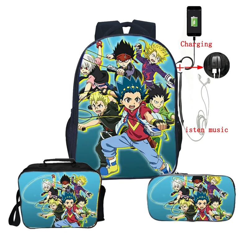 Высокое качество Beyblade рюкзак модный Сюрприз подарок рюкзак для подростков красивые дети мальчики девочки школьный ранец 3 шт./компл - Цвет: 7