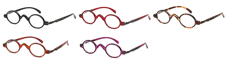 Small Oval Reading Glasses Men Women Retro Round Hyperopia Presbyopia Eyewear Glasses with Diopter+1.0 1.5 2.0 2.5 3.0 3.5 4.0