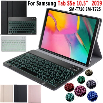 

Backlit Bluetooth Keyboard Case For Samsung Galaxy Tab S5e 10.5 inch T720 T725 SM-720 Tablet Cover English Russian Keyboard Case