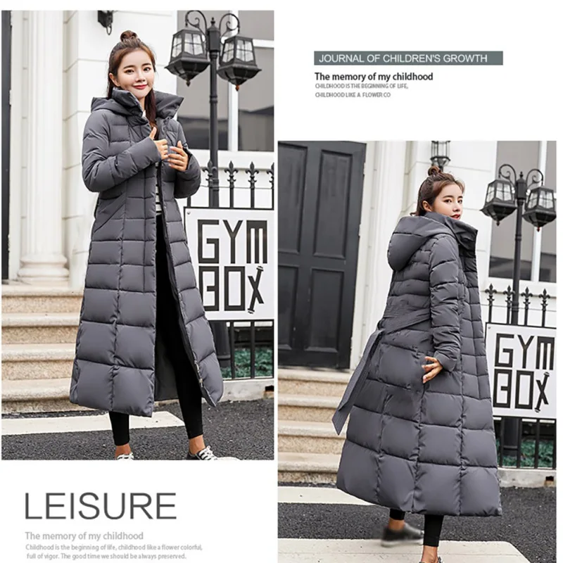 Зимняя женская куртка Abrigos Mujer Invierno,, стеганое пуховое пальто с мехом, длинное, с подкладкой, плюс, женская утепленная парка с капюшоном