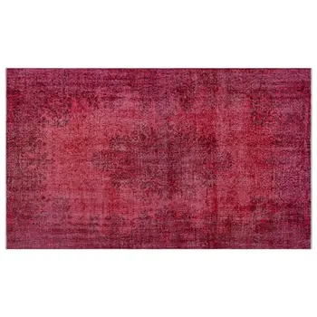 

Handmade Red Vintage Overdyed Turkish Area Rug 158x270 Cm-5'2''X8'10''