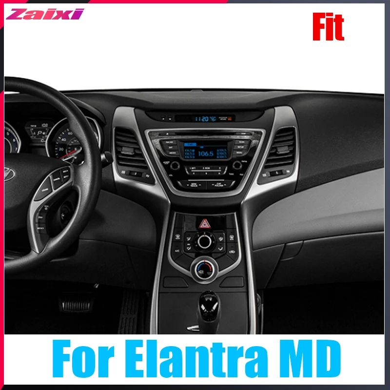 Perfect ZaiXi 10.4" Tesla Type Android For Hyundai Elantra MD 2011~2014 Car Android DVD Player Navigation GPS Radio Multimedia system 3