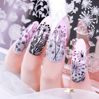 

BeautyBigBang 6*12cm 1Pcs Flowers Nail Stamp Plates Flower Dandelion Patterns Stamping Template Nail Art Tools