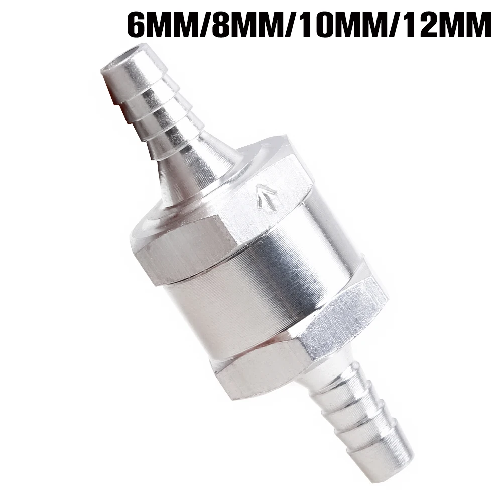 Aluminum Alloy Non-Return Check Valve Fit For Fuel Pipe Oil Diesel 1/4 "6mm 5/16" 8mm 3/8 "10mm 1/2 "12mmRS-OFI061