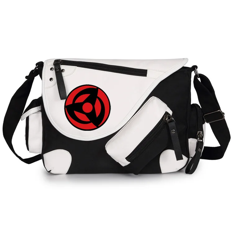 

Naruto Satchel Xiaohong Cloud Write round Eyes Sasuke Bag Anime Peripheral Shoulder Bag