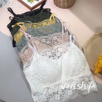 

2020 Hot Selling Ealth Rui Thick Pad Adjustable Camisole Sexy Lace Beauty Back Bra WOMEN'S Tube Top Wrap-around Underwear