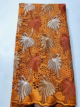 

Swiss voile lace in switzerland Tissus Africain wedding lace fabric Hollow hole Embroidery 2020Dubai fabric high quality 5yards
