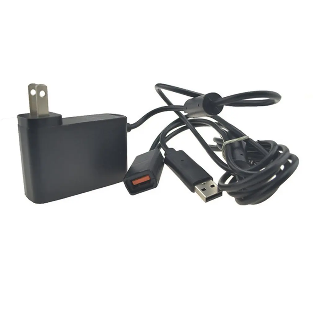 

110-240V AC Adapter Power Supply Cord USB Converter Cable Portable 1-to-2 Power Adapter for Xbox 360 Kinect Sensor