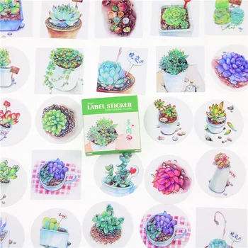 

40 Pcs/lot Succulent Mini Lable Sticker Set Decoration Diy Diary Memo Pad Sticker Stationery