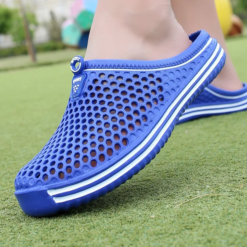 

New Style Summer Beach Slippers Large Size Hollow Breathable Sandals Non-slip Shock Absorption