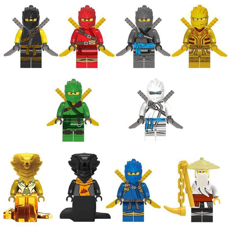 

1pc Ninjagoingly Mini Action Figures Blocks Frakjaw Garmadon Jay Zane Kai Lloyd Building Block Toys For Children Gift