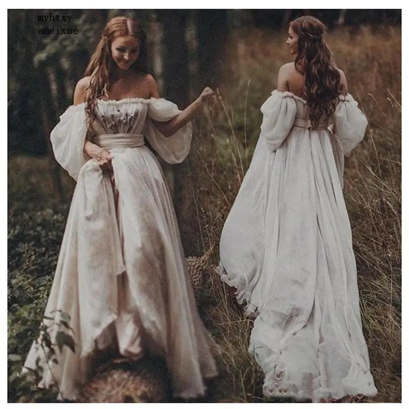 

Sexy Robe De Mariee Princess Wedding Dress 2023 Sweetheart Appliqued Puff Sleeves Bride Dress A-line Backless Boho Wedding Gown