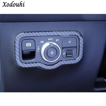 

For Mercedes Benz B GLB Class W247 X247 2019 2020 Car Inner Carbon Fibre Front Head Headlight Light Switch Inner Trim Frame Lamp