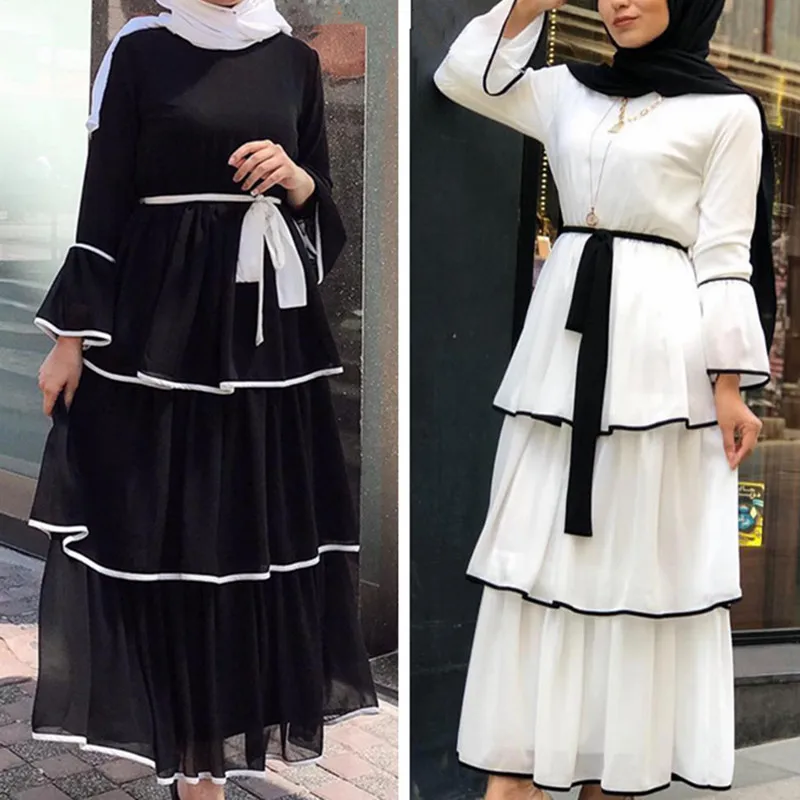 

Long Muslim Dress For Women Fashion Dubai Turkey Abaya Caftan Morocco Kaftan Islamic Maxi Dresses Elegant Ladies Robe Clothing
