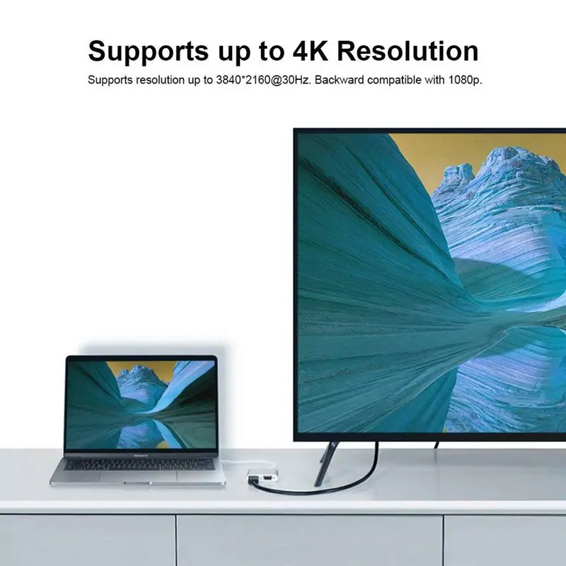 AAAE топ-USB C к HDMI+ VGA, usb type C(Thunderbolt 3 совместимый) к HDMI 4K+ VGA адаптер, совместимый M-acBook Pro/Chromebook P