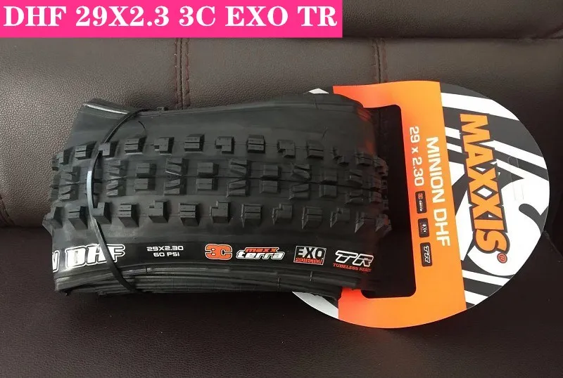 Maxxis бескамерные готовые 3C TLR 26*2,3 велосипедные шины 26er 27,5*2,3 DH горный велосипед tire26/29er Складные шины холм Миньон DHF DHR - Цвет: DHF29X 2.3 EXOTR3C