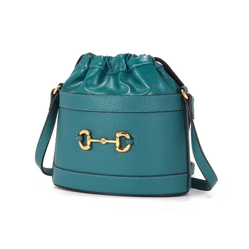 

2020 new messenger bag fashion ladies drawstring belt handbag Korean retro trend bucket bag female bag