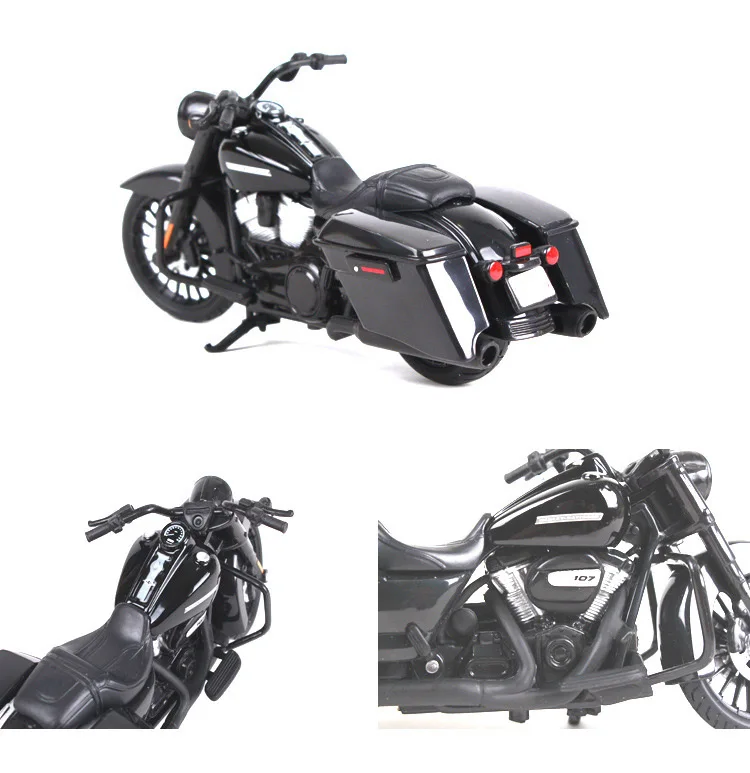 Maisto 1:18 Harley Davidson ROAD KING специальные мотоциклетные металлические модельные игрушки для детей подарок на день рождения Коллекция игрушек