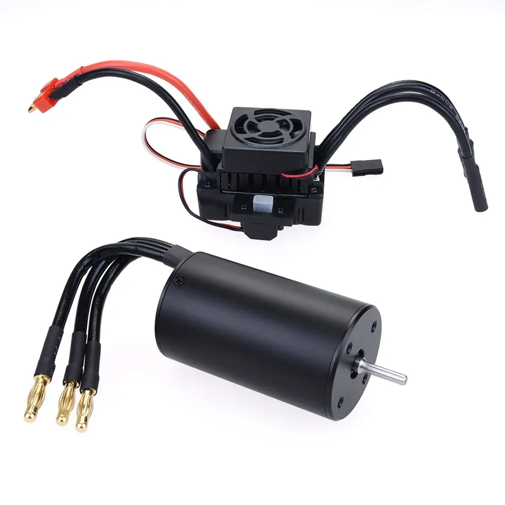 

Waterproof Motor Kit 3660 2600KV/3300KV Brushless Senseless Motor and 60A Brushless ESC Combo Set for 1/10 RC Car Boat Model Toy