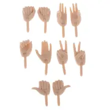 

5 Pairs Movable Hands for 1/6 Doll Custom Body Parts Accessory Normal Skin