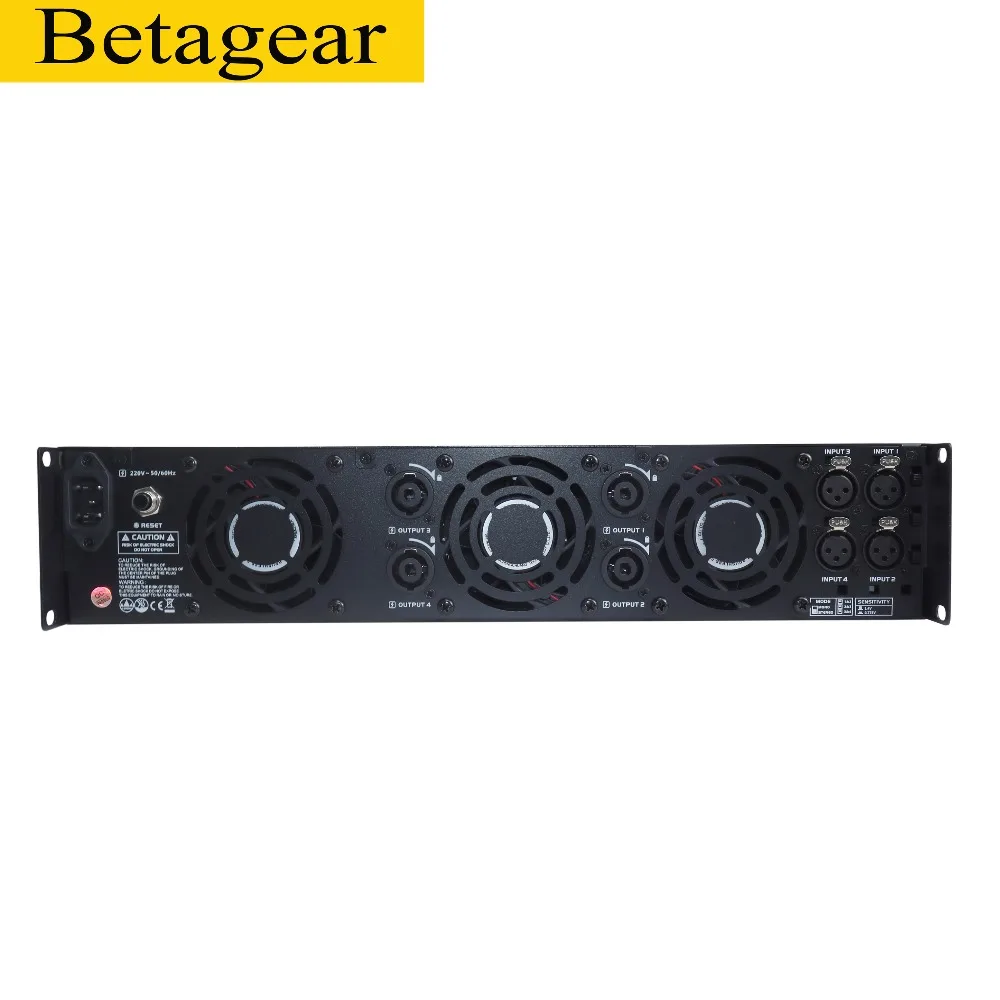 Betagear 4 канала* 1200 ваттер аудио усилитель мощности DP41200 усилитель мощности Профессиональный dj Усилитель Профессиональный для сцены