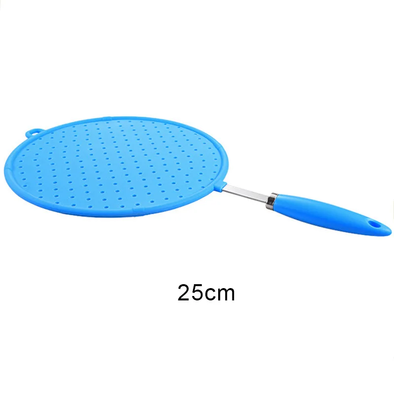 Tenrry Silicone Colorful Splatter Screen Grease Oil Guard Shield Fry Protectors with Non-Slip Handle