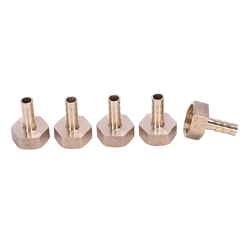 

5 pieces 8mm hose barb 1/2 inch PT thread brass connector coupler