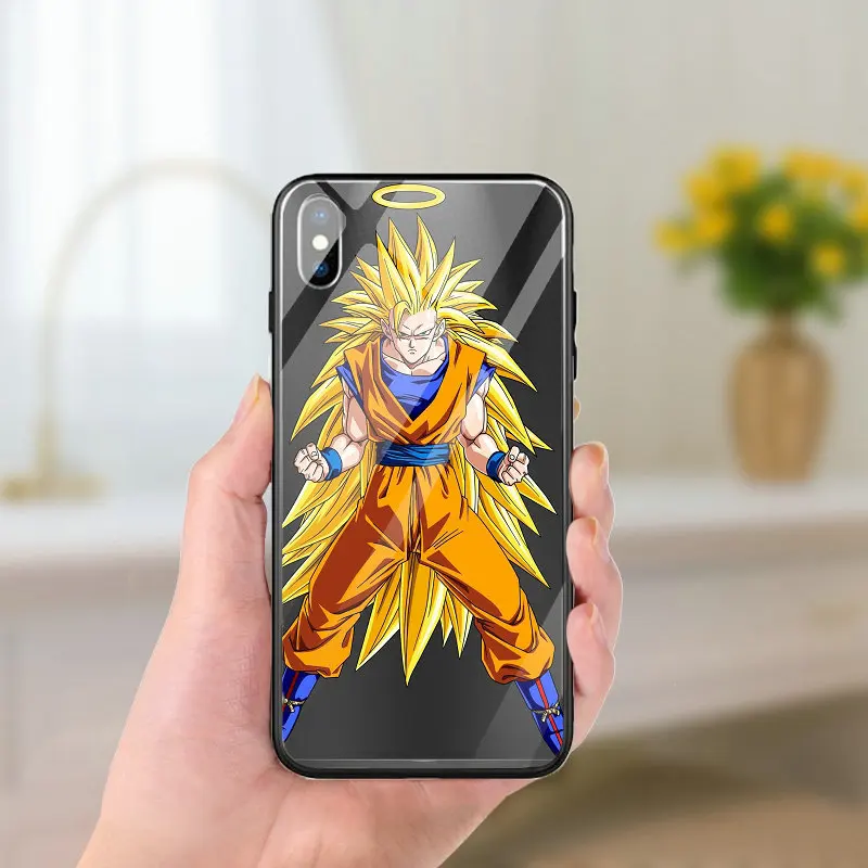 Аниме Dragon Ball Z закаленное стекло Чехлы для мобильных телефонов для Apple iPhone 5 5S SE 8 7 6 6S Plus X XR XS 11 Pro Max 10