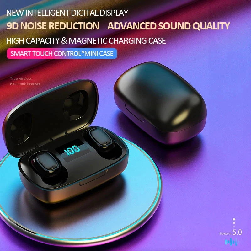 kowkaka TWS T10 Bluetooth Earphone Sport Headset Wireless Earbud Blutooth 5 0 IPX7 Waterproof with LED Display For IPhone Xiaomi
