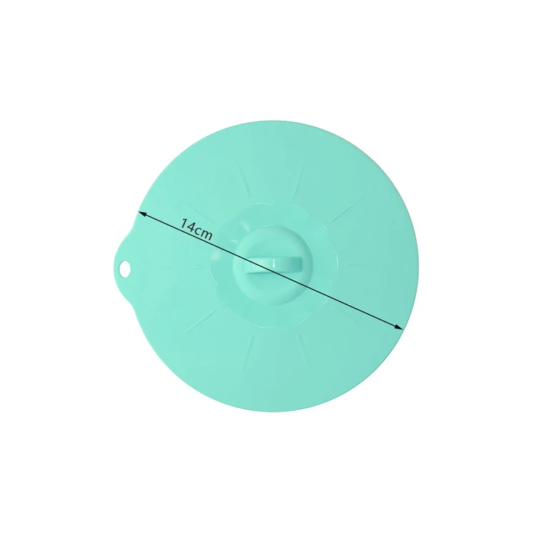 Мульти-Функция силиконовый выкипает крышкой разлива сохранение посуда набор посуды стеклянная крышка печи сейф с вместо того, чтобы Пластик Обёрточная бумага Пособия по кулинарии инструменты - Цвет: 14cm Aquamarine
