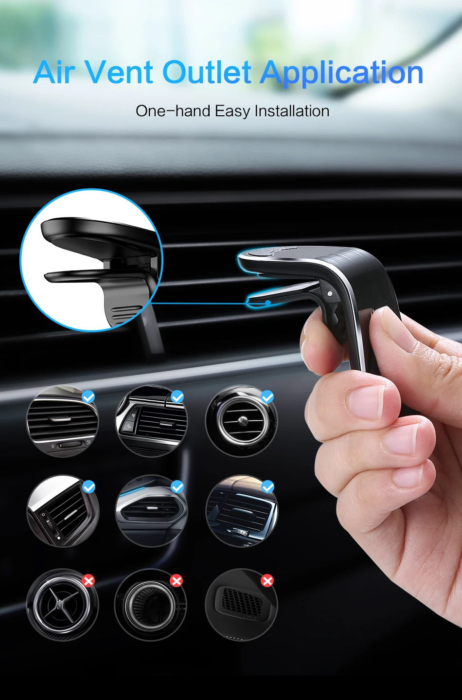 CASEIER Magnetic Car Phone Holder For iphone 11 Pro MAX XR 7 in Car Air Vent Clip Mount GPS Phone Stand For Mobile Phone Holders