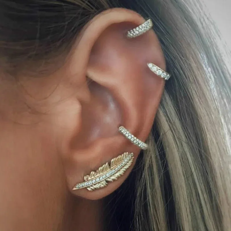

1 Set Sell Fashion Women Circle Metal Bohemian Clip Earringss for Women Personality Suit Jewelry
