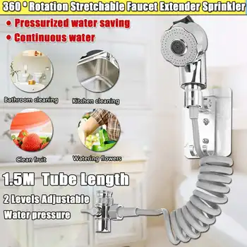 

Pressurized Nozzle Shower Head Bathroom Accessories High Pressure Water Saving Rainfall Chrome Shower Head 360 degree Rotation