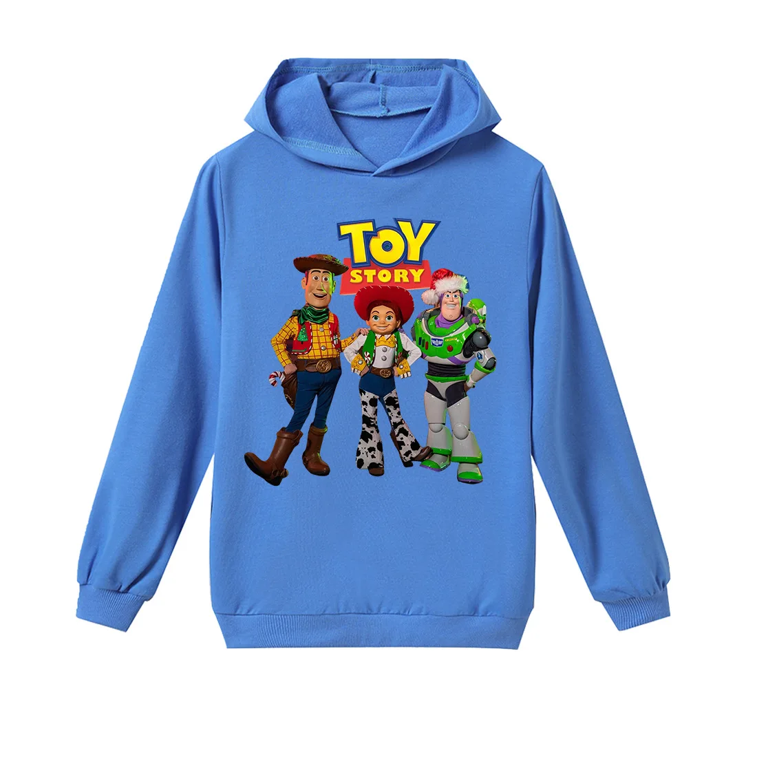 blue Casual Toy Story 4 Forky Woody Hoodies Sweatshirt 3-11 Years Kids T-shirt Children Clothes Boys Girls Pullover Tops Tshirt - Цвет: H1171-blue
