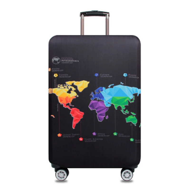 Luggage Cover H Зеленый пульсационный брендовый дорожный утолщенный Эластичный Защитный чехол для багажа глубокого дождя и леса, подходит для 18-3" чемоданов xt910 - Цвет: Luggage Cover H