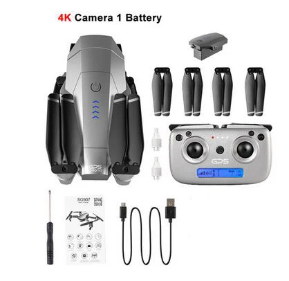 4K RC DRONE Gps Дрон с 4K HD регулируемой камерой Широкий угол 5G wifi FPV RC Квадрокоптер Профессиональный складной Дрон VS MAVIC 2 E520S E58 - Цвет: 4K RC DRONE