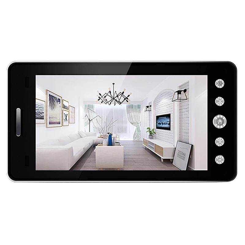 

5 Inch Screen Wireless Doorbell Ip Camera 5000Mah 160 Degree Peephole with App Control Night-Vision Pir Motion Sensor